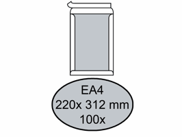 Envelop Quantore bordrug EA4 220x312mm zelfkl. wit 100stuks