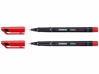 VILTSTIFT STABILO OHP 842/40 ROND 0.6MM F ROOD  artikel afbeelding