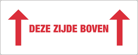 Waarschuwingsetiket IEZZY deze zijde boven 150mmx60mm 500 stuks