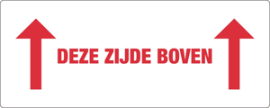 Waarschuwingsetiket IEZZY deze zijde boven 150mmx60mm 500 stuks