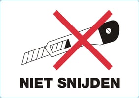 Waarschuwingssticker Niet snijden/rl500