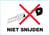 Waarschuwingssticker Niet snijden/rl500