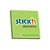 Notitieblok Stick'n 76x76mm neongroen/p6