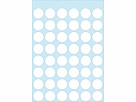 Etiket HERMA 1860 rond 12mm wit 240 stuks