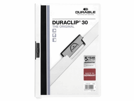 Durable Duraclip® Klemmap A4, 1-30 vel, Wit (pak 25 stuks)