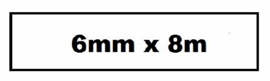 LABELTAPE QUANTORE TZE-211 6MMX8M WIT/ZWART artikel afbeelding