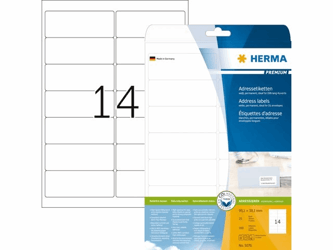 ETIKET HERMA 5076 99.1X38.1MM ADRES A4 350ST artikel afbeelding