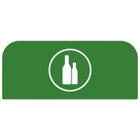 Informatiebord Configure™ voor bakken van 57 liter (Diepte: 367 mm; Kleur: Groen; Uitvoering: glas)