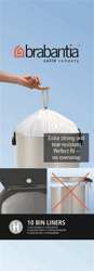 Afvalzak 50-60 liter met trekbandsluiting (H), Brabantia, kleur wit, model VB 246784 artikel afbeelding