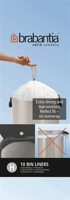Afvalzak 50-60 liter met trekbandsluiting (H), Brabantia, kleur wit, model VB 246784