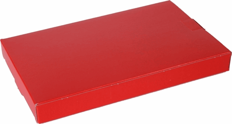 Brievenbusdoos A4+ 350x250x28mm Rood 650 grm Verpakt per 75 stuks artikel afbeelding