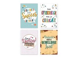 Wenskaarten Collega, Assorti (pak 12 stuks)