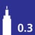 Fineliner Uni-ball Pin 0.3mm zwart