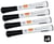 Viltstift Nobo whiteboard Glide fijn zwart 1mm 4st