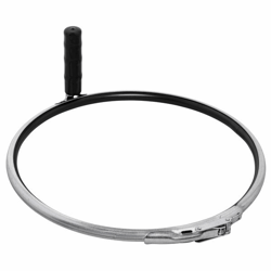 Afvalzakhouder/zakkenklem voor een inhoud van 120 l, VE = 5 stuks zilverkleurig/zwart