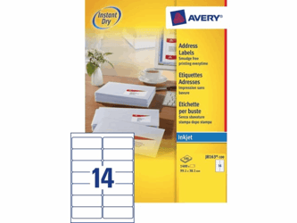 ETIKET AVERY J8163-100 99.1X38.1MM 1400ST artikel afbeelding
