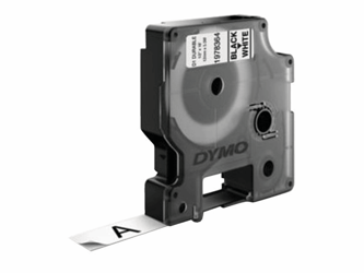 LABELTAPE DYMO 1978364 12MMX5.5M D1 WIT/ZWART artikel afbeelding