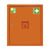 Verbandkast conform DIN 13169 met 1 deur, signaaloranje, h x b x d = 560x490x200 mm met vulling
