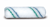 Radiatorrol, 15 cm, nylon blauw groene streep 6 mm, thermofusie artikel afbeelding