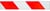 Hdpe afzetlint 80mm x 500mtr. Rood-Wit bedrukking