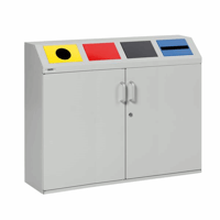 Verzamelstation voor kringloopmateriaal inhoud 4x50 l