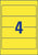 Rugetiket Avery breed 61x192mm zelfklevend geel