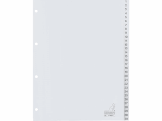 TABBLAD KANGARO G431C A4 4R PP 31DLG 1-31 GRIJS artikel afbeelding
