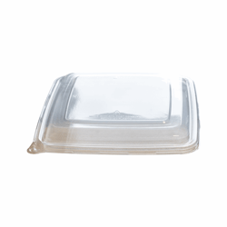 RPET deksel vierkant voor art. BOX-1000ML/223X223X28MM-BRUIN en BOX-1500ML/223X223X48MM-BRUIN, kleur bruin artikel afbeelding