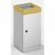 Afvalbakken voor kringloopmateriaal met tuimeldeksel apart, inhoud 30 l dekselkleur geel / blank aluminiumkleurig