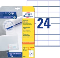Etiket Avery Zweckform 3490 70x36mm wit 600stuks