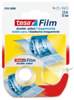 Tape tesafilm® dubbelzijdig 12mmx7,5m transparant met dispenser