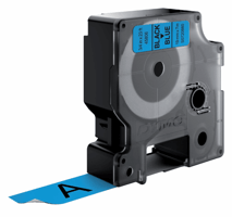 Dymo D1 labeltape 19 mm x 7 m Zwart op blauw 45806