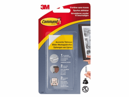 Bevestigingsstrip Command klik vast smal 5,4kg wit