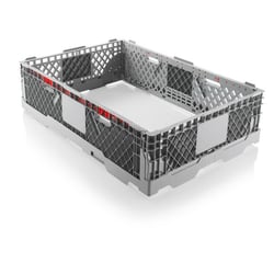 Palletstapelframe, HDPE geperforeerd opvouwbaar, voor pallets 1200x800 mm l x b x h = 1220x815x300 mm