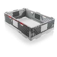 Palletstapelframe, HDPE geperforeerd opvouwbaar, voor pallets 1200x800 mm l x b x h = 1220x815x300 mm