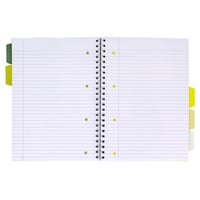 Projectboek Pukka Recycled A4 lijn 5-tabs 4-gaats 200 pagina's 80gr groen