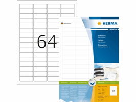 Etiket HERMA 4271 48.3x16.9mm premium wit 6400 stuks