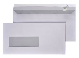 Envelop Quantore 110x220mm venster 4x11cm links zelfklevend 500 stuks