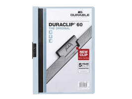 Klemmap Durable Duraclip A4 6mm 60 vellen blauw