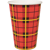 Beker schotse ruit karton FSC 180ml/7,5oz Ø70,3mm - Scotty