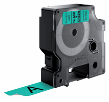 Dymo D1 labeltape 19 mm x 7 m Zwart op groen 45809