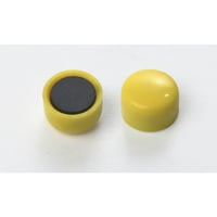Ronde magneet, kunststof verschillende kleuren: blauw, geel en rood Ø