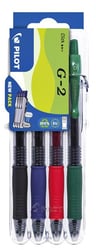 Gelschrijver Pilot Set2Go Clicker BL-G2-7 0.4mm set à 4 stuks basis ass artikel afbeelding