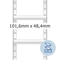 Etiket HERMA 8163 101.6x48.4mm 1-baans wit 2000 stuks