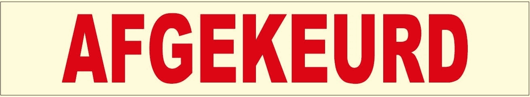 Waarschuwingstape PVC 50mmx66m Afgekeurd 35my wit/rood artikel afbeelding