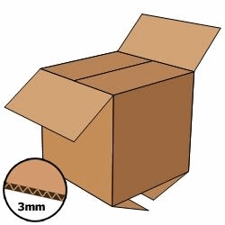 Kartonnen doos 500x500x500 mm, bruin, enkelgolf 3 mm, Fefco 0201 [Pallet] artikel afbeelding