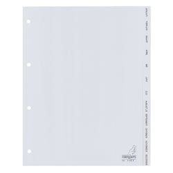 Tabblad A4 4R PP maanden grijs/set12