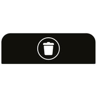 Informatiebord Configure™ voor bakken van 87 liter (Diepte: 489 mm; Kleur: Zwart; Uitvoering: restafval)
