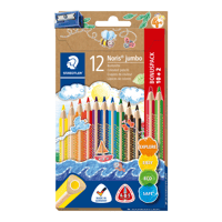 Kleurpotloden Staedtler Noris jumbo set à 12 kleuren