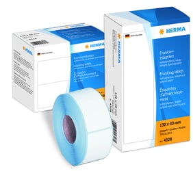 Frankeeretiket HERMA 4322 enkel 163x44mm 500 stuks